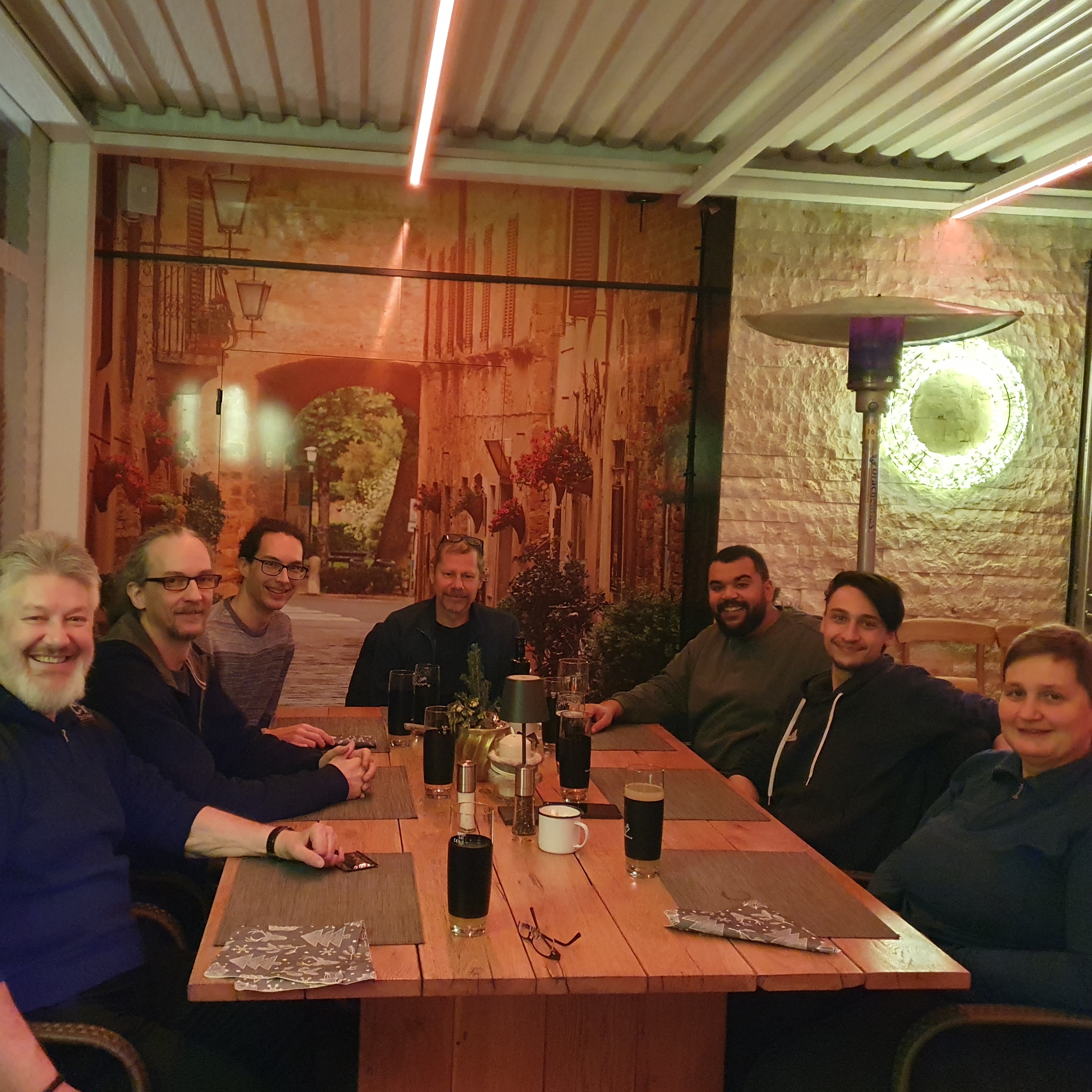 Das i.team beim Essen